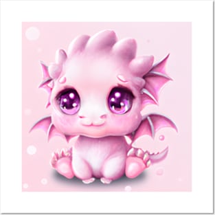 Cute and Adorable Fantasy Pink Baby Chibi Posters and Art